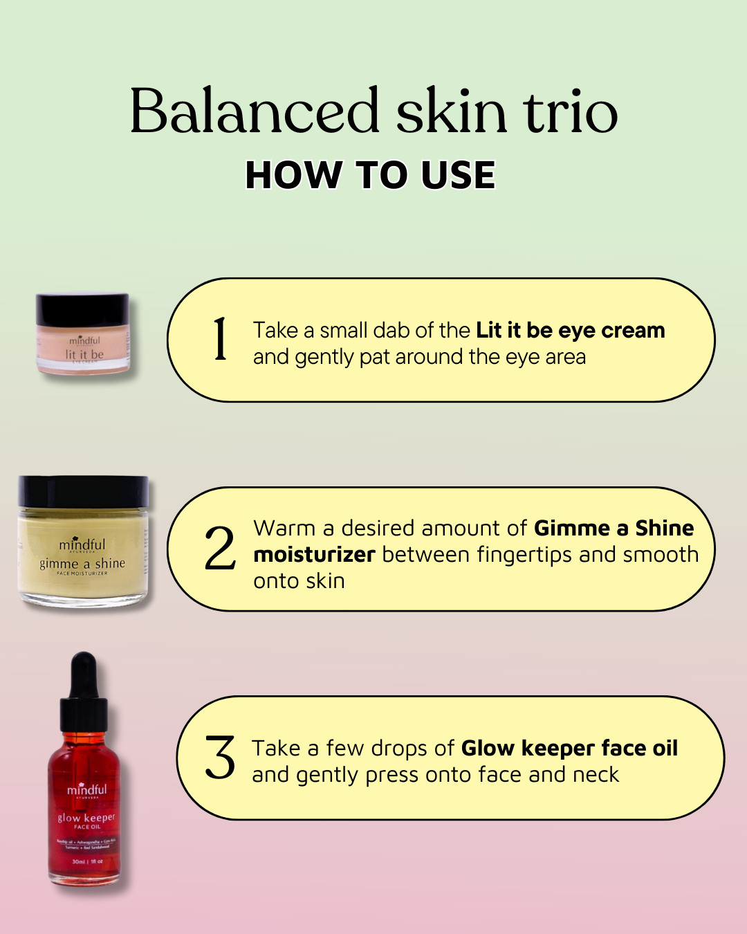 Balanced skin trio